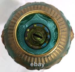Antique EAGLE GLASS Hurricane GWTW Victorian Oil Lamp ROSE FILIGREE Globe Parlor