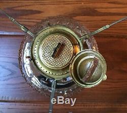 Antique EAPG Composite Oil Lamp Matching Shade 1883 P&A Mfg. Co. Burner