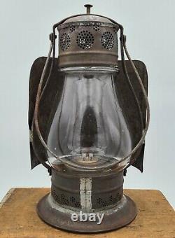 Antique Edward Miller Mfg Co. J. J. Marcy patent 1870s dead flame LANTERN