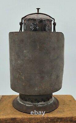 Antique Edward Miller Mfg Co. J. J. Marcy patent 1870s dead flame LANTERN