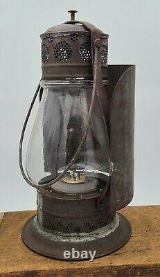 Antique Edward Miller Mfg Co. J. J. Marcy patent 1870s dead flame LANTERN