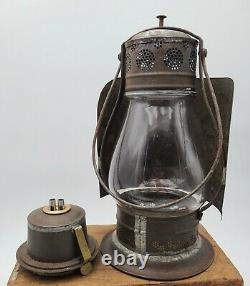 Antique Edward Miller Mfg Co. J. J. Marcy patent 1870s dead flame LANTERN