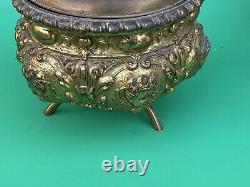 Antique Embossed Brass Kerosene Success Logo Lamp Vintage