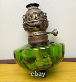 Antique Erich & Graetz 20''' Brass Oil Lamp Matador Burner, Flame Spreader, Font