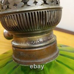Antique Erich & Graetz 20''' Brass Oil Lamp Matador Burner, Flame Spreader, Font