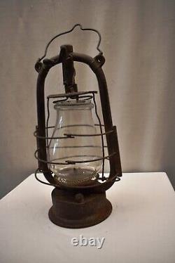 Antique Feuerhand Hurricane Lantern Germany Rustic Farmhouse Decor Oil Lamp 3