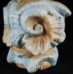 Antique Figural Owl Rare Miniature Oil Lamp Made in Germany Walz Davis Ceramic