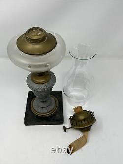 Antique Figural Stem Kerosene Oil Lamp Iden Type Climax Burner