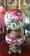 Antique Floral Design GWTW Glass Oil Lamp by Pittsburgh with No Split Success Font