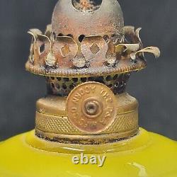 Antique Fostoria Yellow Glass Miniature Nightlight Oil Lamp P&A Late 1800s