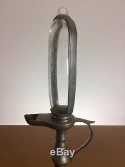 Antique French 1800 Glass whale oil lamp clock time keeper counter trade shop