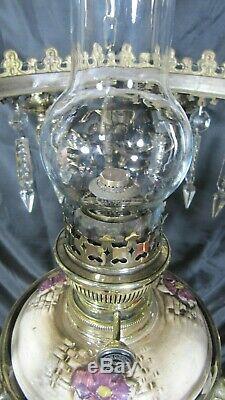 Antique French Kerosene Oil Lamp Mansion Chandelier Hollywood Candles Hanging