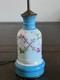 Antique French Oil lamp c1860 Converted- Hand Painted Porcelain