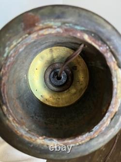Antique French Oil lamp c1860 Converted- Hand Painted Porcelain