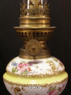 Antique French Sevres HAND PAINTED Gilt Bronze Porcelain Lady Portrait Oil Lamp