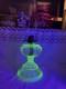 Antique GIANT Kerosene / Oil Lamp Petal Pattern With Funnel