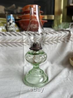 Antique GIANT Kerosene / Oil Lamp Petal Pattern With Funnel