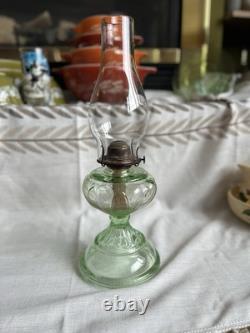 Antique GIANT Kerosene / Oil Lamp Petal Pattern With Funnel