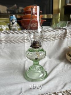 Antique GIANT Kerosene / Oil Lamp Petal Pattern With Funnel