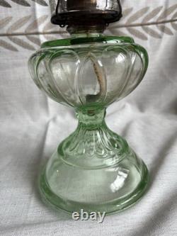 Antique GIANT Kerosene / Oil Lamp Petal Pattern With Funnel
