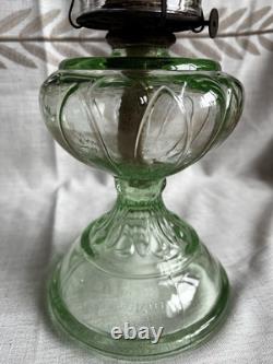 Antique GIANT Kerosene / Oil Lamp Petal Pattern With Funnel