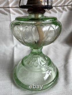 Antique GIANT Kerosene / Oil Lamp Petal Pattern With Funnel