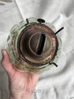 Antique GIANT Kerosene / Oil Lamp Petal Pattern With Funnel