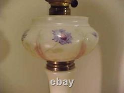 Antique GWTW 3 Tier Hand Painted Victorian Lamp ORIGINAL OIL