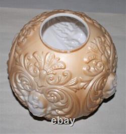 Antique GWTW Baby Face Cherub Electrified Oil Lamp