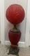 Antique GWTW Red Satin Oil Lamp Pittsburg OR Fostoria Victorian Oil Lamp