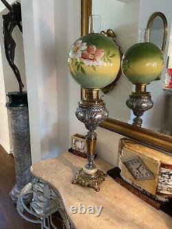 Antique GWTW Tall Banquet Oil Lamp