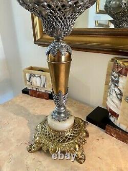 Antique GWTW Tall Banquet Oil Lamp