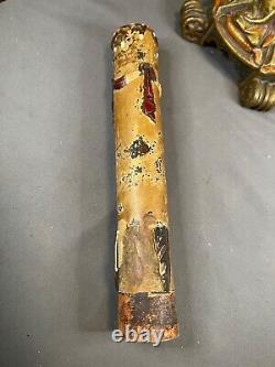 Antique Galvano P. Mori Heavy Bronze Pedestal Oil Lamp Base Electrified