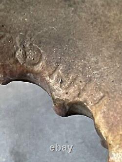 Antique Galvano P. Mori Heavy Bronze Pedestal Oil Lamp Base Electrified