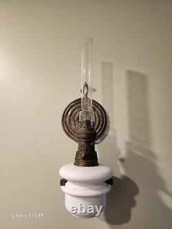 Antique German Wall Mount Oil Lamp