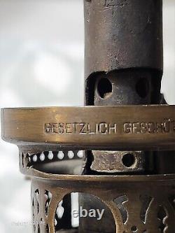 Antique German Wall Mount Oil Lamp