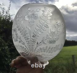 Antique Glass Gas Lamp Shade Small Oil Lamp Shade Floral