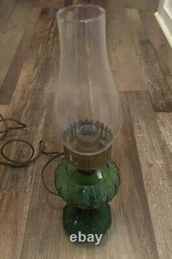 Antique Glass Oil Lamp Converted Chimney, Mexico, Estrella, does no glow