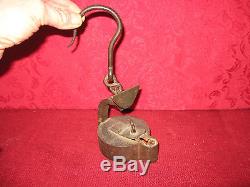 Antique Gluck Auf Coal MINERS FROG OIL LAMP