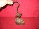 Antique Gluck Auf Coal MINERS FROG OIL LAMP