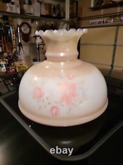 Antique Gone W The Wind Hurricane Oil Lamp Shade Milk Glass 14x11 For 10 Ring