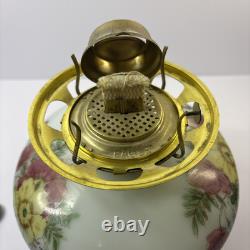 Antique Gone WithThe Wind P. & A. Co. Parlor Hurricane Oil Lamp Hand Painted 17H