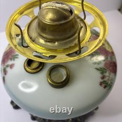 Antique Gone WithThe Wind P. & A. Co. Parlor Hurricane Oil Lamp Hand Painted 17H