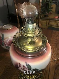 Antique Gone With The Wind Gwtw Parlor Oil Lampelectrified