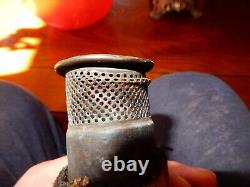 Antique Gone With The Wind Ruby Red Embossed Kerosene Lamp Still In Oil