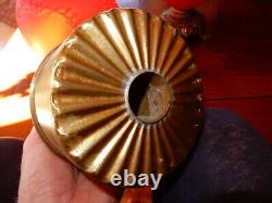 Antique Gone With The Wind Ruby Red Embossed Kerosene Lamp Still In Oil