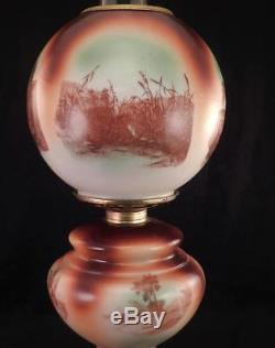 Antique Gone with the Wind Kerosene Oil LampSafariArabian DesertIndian Scenes