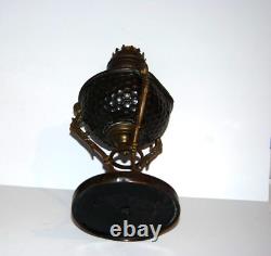 Antique Greek Mythology Themed Copper Bronze Oil Lamp with Matador brand burner