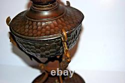 Antique Greek Mythology Themed Copper Bronze Oil Lamp with Matador brand burner