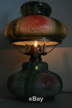 Antique Gwtw Gone With The Wind Oil Kerosene Old Parlor Banquet Victorian Lamp